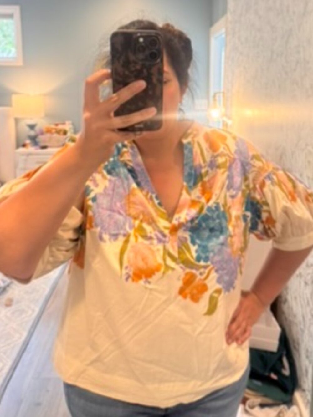 Darcey Popover Swing Top By Anthropologie - Picture 4 of 5